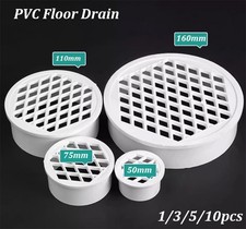 50/75/110/160mm PVC Drainage Pipe Connector Built-in Floor Drain Cover Round