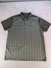 Nike Men's Dark Green Grey Dri-FIT Graphic Golf Polo Size XXL 2XL Performance