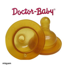 9 PCS Natural Rubber Round Nipple Pacifier Soft Bibs Original Latex Baby Soother