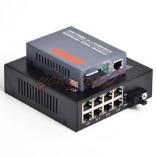 Gigabit Fiber Optic Media Converter 1 CH SC 8 CH RJ45 Converter Transceiver