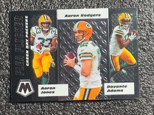 2020 Mosaic Football Green Bay Packers Flea Flicker Aaron Rodgers/Adams/Jones