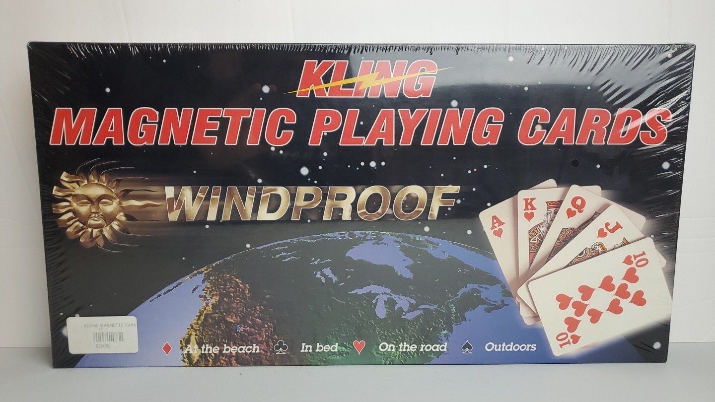 Vintage Kling Windproof Playing Cards & Game Board USA 1 Full