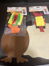 Fall Thanksgiving Scarecrow and Turkey Felt DIY Craft kit