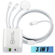 3 IN 1 Magnetic Charging USB-C Cable Charger For Apple Watch/iPhone 11 12 13 14