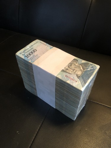 Venezuela 2017 Brick (1000) Pieces 10000 Bolívares BsF Circulated VF XF RARE - Picture 2 of 2