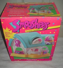 6913 NIB Vintage Fisher Price Smooshees Country Cuddlers Stable w/Peggy Pony