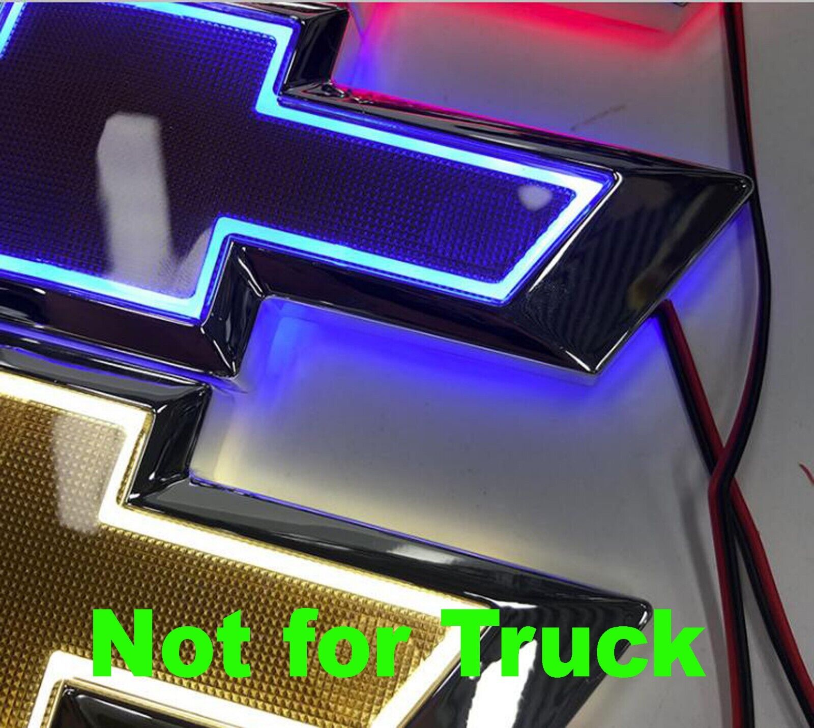 5D LED Chevrolet Emblem Trunk Tail Logo Light Badge Compatible Blue NOT TRUCK