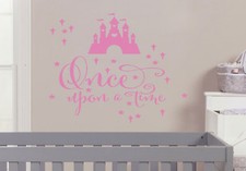 Once upon a Time Fairy Castle Stars Nursery WALL Sticker Decal Removable
