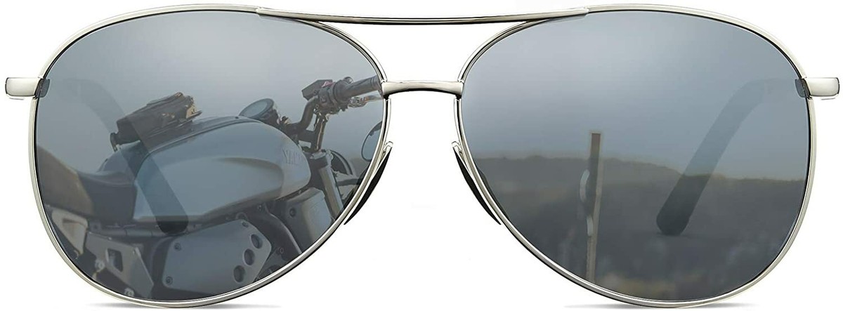 Acetate Frame Polarized Sunglasses UV Protection Retro Mirrored Shades Skyler Double Metal Bridge Polarized Round Sunglasses  main image 3