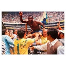 Pele signed Brasilien Foto Brasilien Autogramm COA