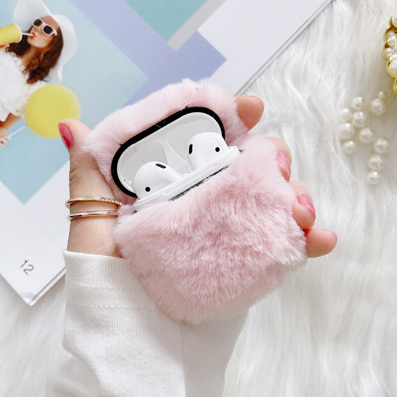 Cute Fluffy Plush Cover For Apple AirPods Pro 1/2 Case Airpod
