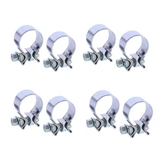 8X 2.5" 2-1/2" Stainless Exhaust Lap Joint Clamp Butt Narrow Band Seal Muffler