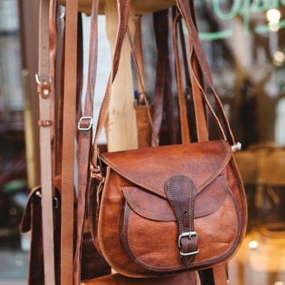 Nouveau Sac À Bandoulière En Cuir Souple Marron Vintage Pour Femme