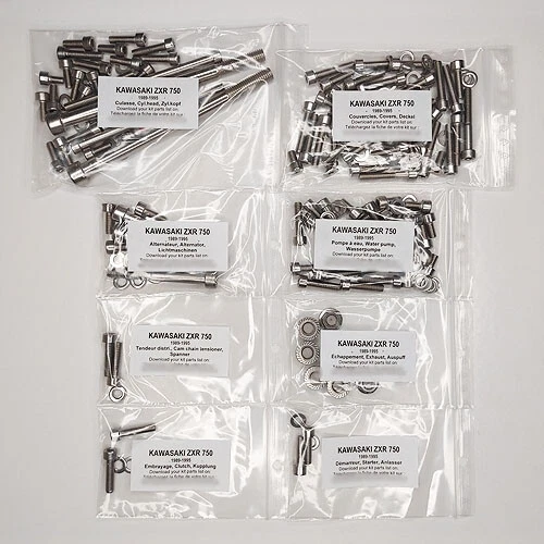 Kawasaki ZXR 750 1991-1995 Stainless Steel Bolt Screw Kit Complete Engine ZXR750 ZX7