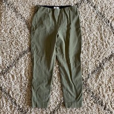 Everlane The Bi-Stretch Side Zipper Cotton Work Pant Olive Green Size 12