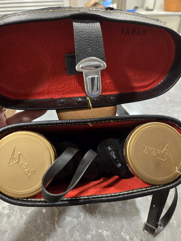 双筒望远镜,老式 SELSI 轻质 LUMINOUS 7x50 1000 码原装盒 — 第 2/4 张图片