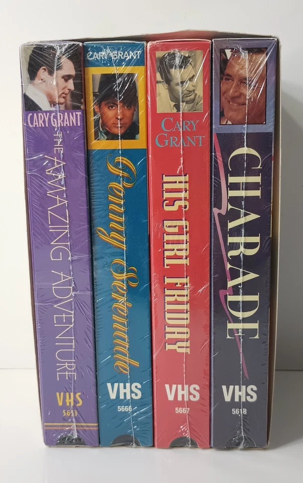 Vintage Cary Grant 4 VHS Box Set Adventure Sealed 1993 Front Row Entertainment - Image 2 of 4