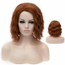 Natasha Red Brown Short Wave Cosplay party wig
