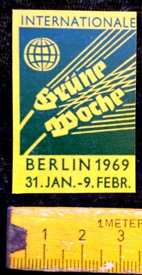 alte Reklamemarke,Vignette,Siegelmarke,Internationale Grüne Woche Berlin 1969