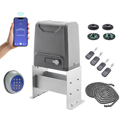 CO-Z 4400lb APP Control Automatic Sliding Gate Opener with Keypad & 4 Remotes
