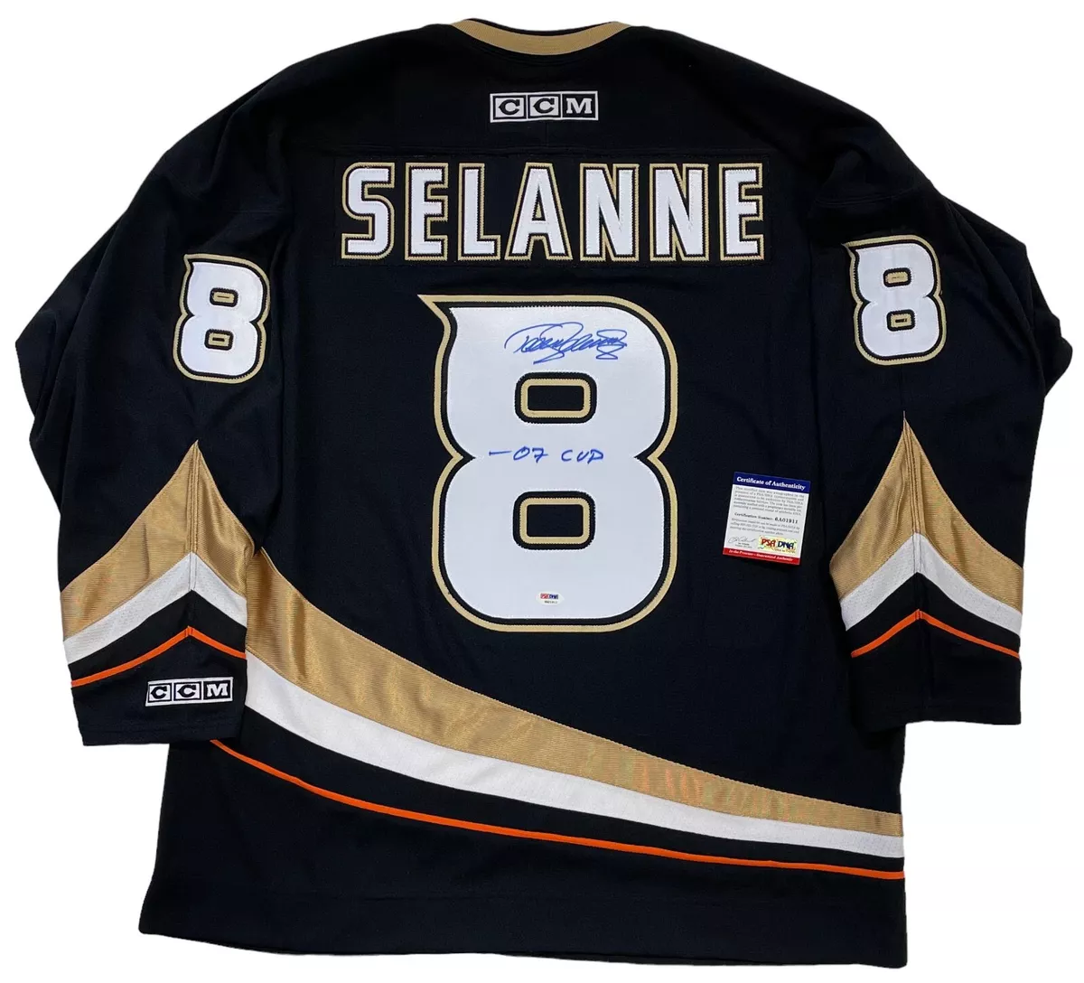 TEEMU SELANNE 2007 CCM ANAHEIM DUCKS STANLEY CUP JERSEY JERSEY