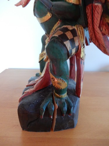 ESTATUA GUARDIANA TEMPLO GARUDA DE COLECCIÓN 36 1/2" ALTO 22" ANCHO COMPROBAR ESTADO - Imagen 5 de 8