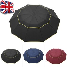 Large Golf Umbrella 130cm Double Canopy Windproof Rain Umbrella Automatic Open