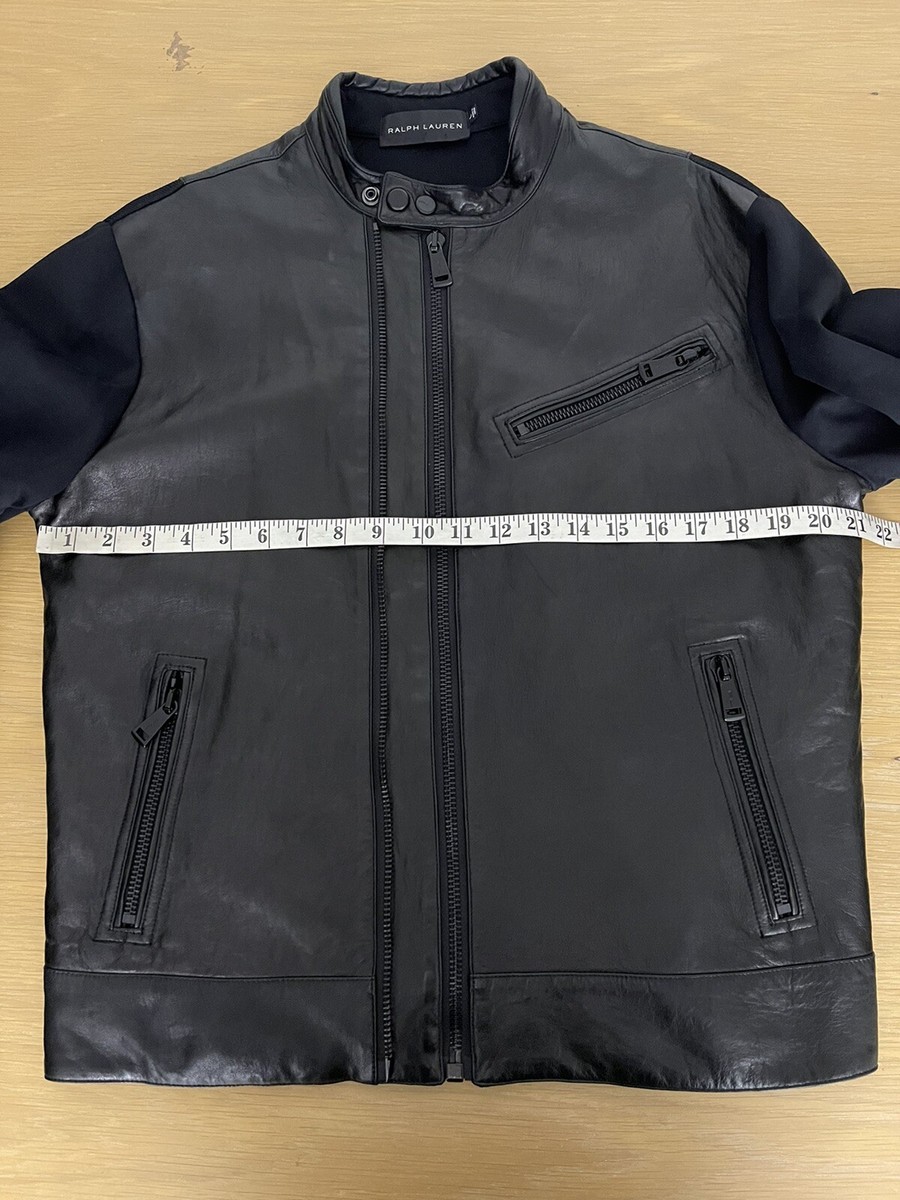 $1295 Ralph Lauren Black Label Large Cafe Racer Leather $1295 Ralph Lauren Black Label Large Cafe Racer Leather