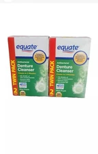 Equate Mint Fresh Antibacterial Denture Cleanser Tablets Twin Pack 2. 120 count 