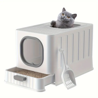 Katzenklo Katzen Hauben Toilette Mit Deckel Xxl 48 Cm Wc Extrahohe Unterschale