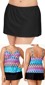 ISLAND ESCAPE  18W SKIRTINI FOLD OVER BIKINI BATHING  SUIT  