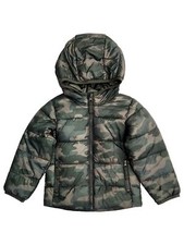 Infant Toddler Boys Green Camouflage Puffer Jacket Hooded Coat
