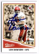 2017 Panini Classics HOF Auto No COA Len Dawson #179 Kansas City Chiefs 