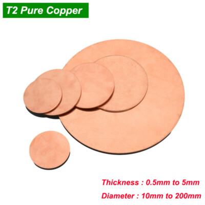 Copper Round Plate 99.9% Pure Copper Metal Disc For Industry Copper