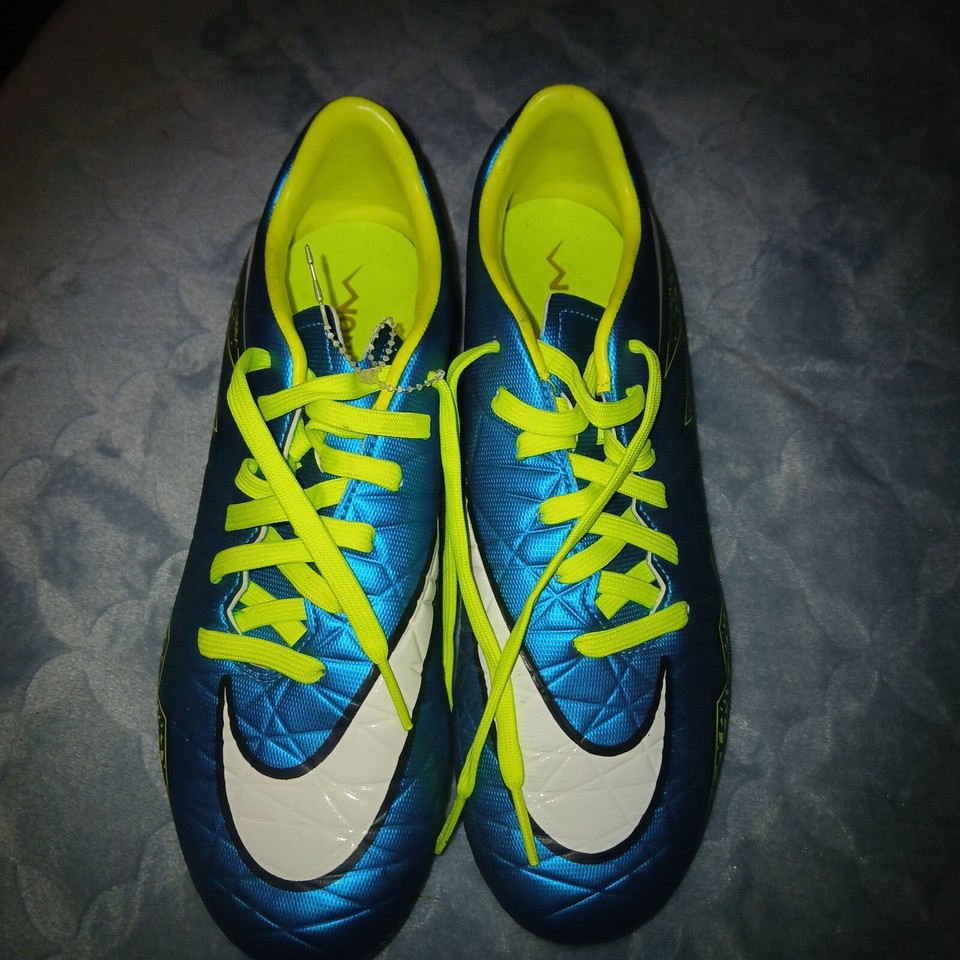 Nike Womens Hypervenom Phelon II FG Blue Soccer Cleats Shoes Size 7 eBay