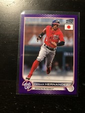 2022 Topps Japan Edition Purple /50 Cesar Hernandez #80 Card PWE