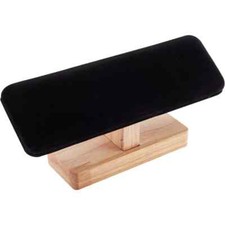 1pc Wooden Watch Display Stand Black Velvet T-Bar Jewelry Bracelet Holder