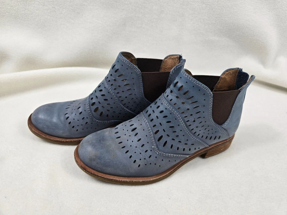 Botines Sofft Brenley Azul Cuero Cambray Talla 6 Foto 2 de 4