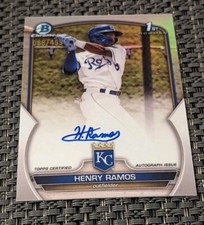 2023 BOWMAN CHROME HENRY RAMOS CPA-HR 1ST PROSPECT REFRACTOR AUTO /499 ROYALS