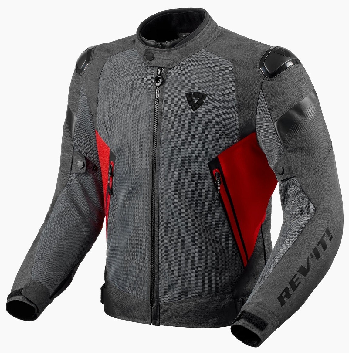 GIACCA JACKET MOTO REV'IT CONTROL AIR H2O GRIGIO ROSSO MEMBRANA STACCABILE TG L