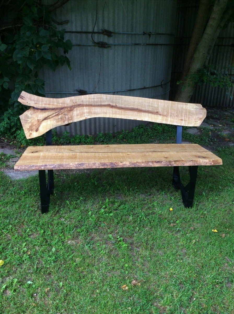 Live edge bench with back deals
