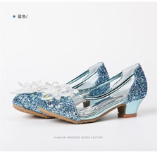 Girls Princess Shoes Spring Children Walk Show High Heel Shoes Girl Crystal Shoe