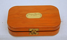 6.5" Wheatley Deluxe  Hardwood   fly box with  selection off 30+ Salmon flies