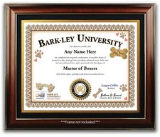 Boxer PERSONALIZED CERTIFICATE Diploma Dog Tag Toy - Breeder Trainer Lover GIFT