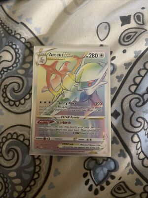 Pokemon Brilliant Stars Arceus VSTAR Rainbow Rare 176/172