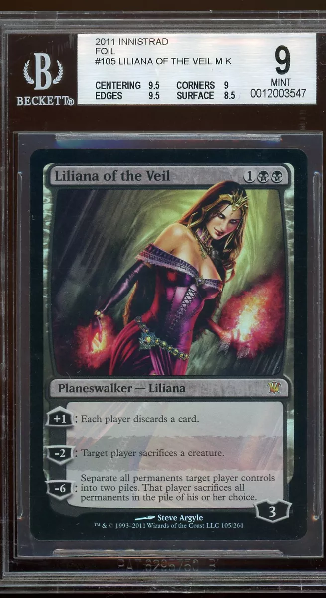 Liliana of the Veil foil - Innistrad, BGS 9 MINT. MTG (pop 1 of 14)