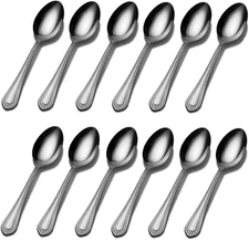 Regent Bead 18/10 Stainless Steel Teaspoon (Set of Twelve)