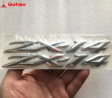 Chromed Silver ZX14 Fender Tail Tank Fairing Emblem Badge Decal for Ninja ZX-14