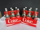 VINTAGE~32 OZ. COCA COLA HEAVY GLASS BOTTLES IN CARDBOARD CARRIER~2 AVAILABLE