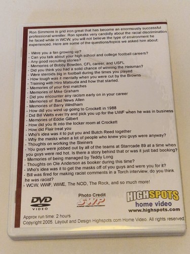 High Spots Shoot Interview With Ron Simmons WWF WCW Wrestling - Picture 2 of 3